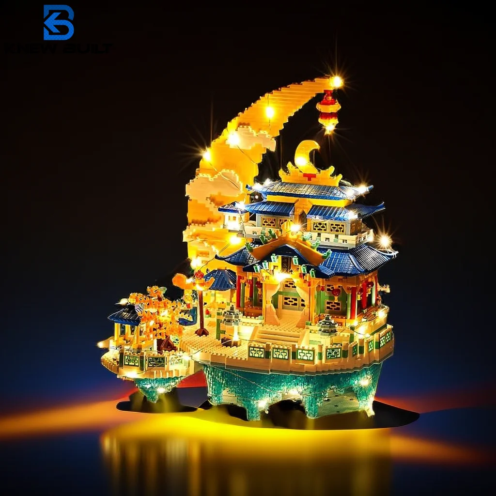 KNEW BUILT LED-lit Guanghan Palace Micro Mini Building Blocks